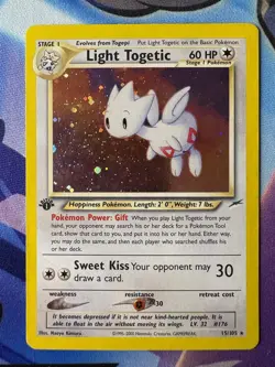 Pokemon TCG Light Togetic 15/105 Neo Destiny Holo 1st Edition - Image 1