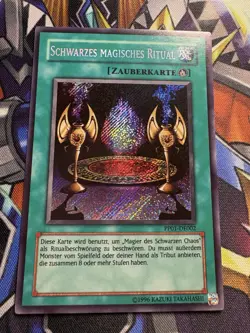Yugioh! Schwarzes Magisches Ritual Secret Rare - PP01-DE002 Unlimited - Deutsch - Image 1