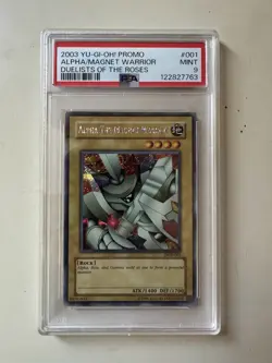 2003 ALPHA THE MAGNET WARRIOR DUELISTS OF THE ROSES PROMO PSA 9 MINT #001 YUGIOH - Image 1