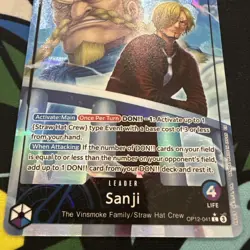 OP12-041 Sanji : Leader Alternative Art English One Piece TCG Card : OP12 - Image 3