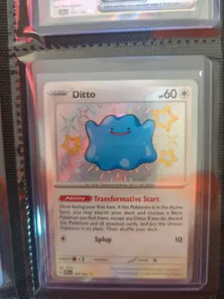 Pokemon TCG Ditto 201/091 Paldean Fates Shiny Ultra Rare Holo Card NM Condition - Image 1