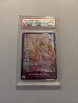 One Piece Card Game Charlotte Pudding OP08-067 Store Treasure Cup Winner PSA 10 - Image 1