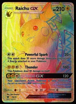 Raichu GX #75 NM-M Pokemon Card - Image 1
