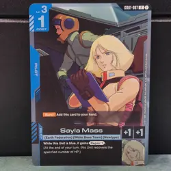 Sayla Mass GD01-087 Rare Foil Newtype Rising Gundam Card Game Near Mint Pilot R - Image 1