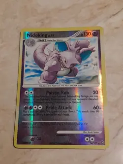 Pokemon TCG Nidoking Lv.55 34/132 Diamond & Pearl Pokemon Reverse Holo Card - Image 2