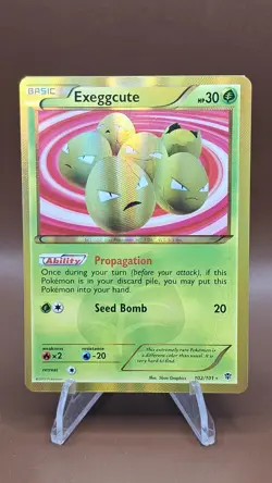 Exeggcute 102/101 BW Plasma Blast Shiny Secret Rare Pokemon Card - Image 1