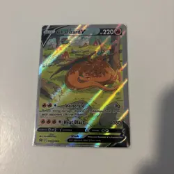 Pokemon Charizard v SWSH260 Full Art Black Star Promo Holo Card NM Condition - Image 1