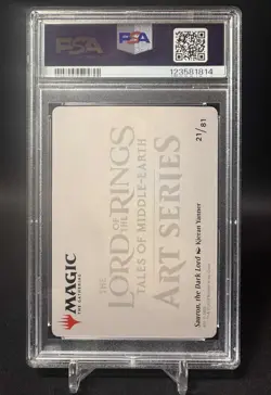PSA 10 - Sauron, the Dark Lord - Gold Stamped Signature LOTR MTG LTR - PRISTINE - Image 2