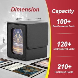 MTG Deck Box, Double Display Window MTG, Commander Deck Box Fits 120+ Single Sle - Image 3