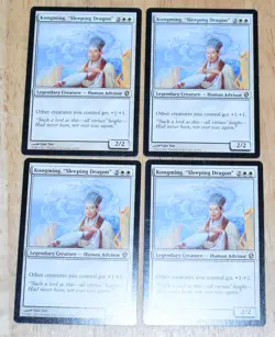 MTG 4x Rare White Legendary Kongming, "Sleeping Dragon" - Image 1