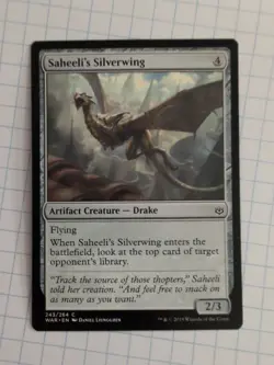 2019 MTG Saheeli’s Silverwing WAR 243/264 NM MTG Artifact Creature Drake - Image 1