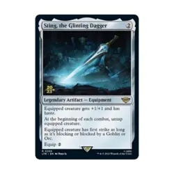 WOTC MtG Prerelease Promos Sting Glinting Dagger (R) (Foil) NM - Image 1