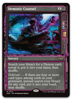 Demonic Counsel (Showcase) #310 (NM) Duskmourn DSK Magic MTG - Image 1