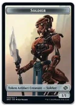 Soldier Token (009) #9 (NM) Brothers' War BRO Magic MTG - Image 1