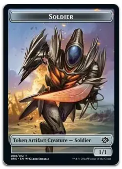 Soldier Token (008) #8 (NM) Brothers' War BRO Magic MTG - Image 1