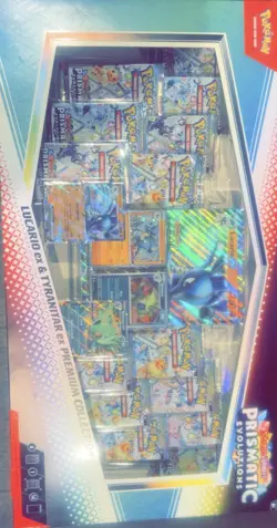 Pokemon Prismatic Evolutions Lucario EX and Tyranitar EX Premium Collection NEW! - Image 1