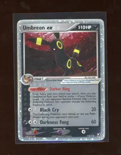 2005 Pokemon EX Unseen Forces Umbreon EX Holo Foil Rare 112/115 - Image 1