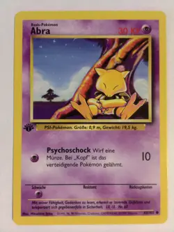 Pokemon Abra Base Set 1st Edition German - Image 1