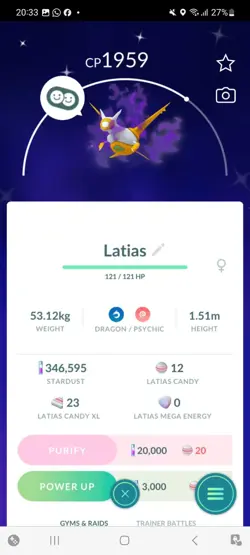 Pokemon Go (Stage 33) Shiny Legendary Shadow Latias ( 5 Shinys ) - Image 2