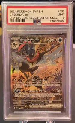 2024 POKEMON SVP EN-SV BLACK STAR PROMO #132 GRENINJA EX - PSA 9 - Image 1