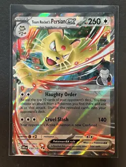 Team Rockets Persian EX 150/182 Double Rare Pokemon Destined Rivals - Image 1