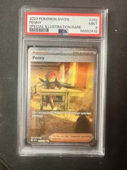 2023 POKEMON SVI EN-SCARLET & VIOLET SPECIAL ILLUSTRATION RARE #252 PENNY PSA 9 - Image 1