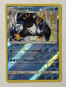 2018 Pokemon TCG Empoleon 34/156 Rare Reverse Holo Ultra Prism Ungraded - Image 1
