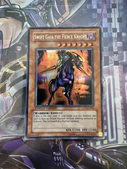 Yugioh Swift Gaia The Fierce Knight CT1-EN004 Misprint Super Rare MP - Image 1