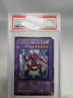 YuGiOh Elemental Hero Air Neos STON-EN034 1st Edition Ultra Rare PSA 7 - Image 4