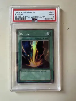 YUGIOH Raigeki LOB-053 The Legend of Blue Eyes White Dragon-Unlimited Edition - Image 1