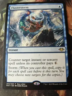 Flusterstorm Regular MH1 Promo Card Buy-A-Box Modern Horizons Nm - Image 2