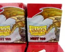 Lot of 6! DRAGON SHIELD NEST 100 Card Storage Cases RED - Image 2
