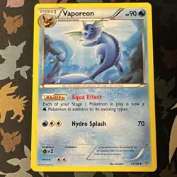 Vaporeon 22/98 Ancient Origins Non-Holo Pokemon Card 2015 - LP - Image 1