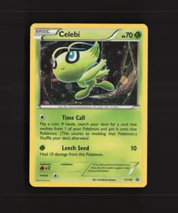 Celebi XY187 XY Black Star Promo Holo MINI SWIRL Pokemon Card LP - Image 1