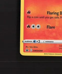 Scorbunny SWSH244 Sword & Shield Black Star Promo Holo SWIRL Pokemon Card NM - Image 5