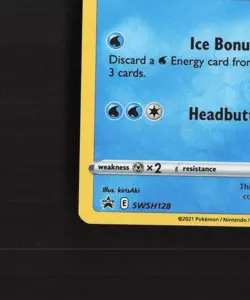Eiscue SWSH128 Sword & Shield Black Star Promo Holo GALAXY SWIRL Pokemon Card NM - Image 5