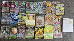 Pokemon JUMBO Cards Bundle Lot of 26 Jumbo Cards + Card Binder - Image 1