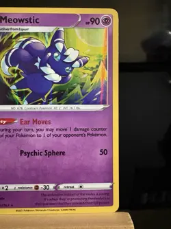 MEOWSTIC - 61/163 Battle Styles NM - Rare Holo - Pokemon TCG Card 2021 - Image 3