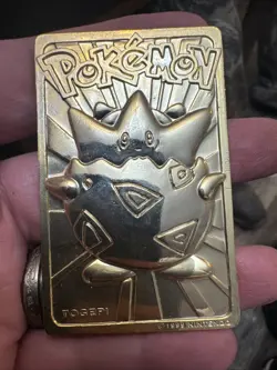 Pokemon Vintage 1999 23K Gold Plated Card Burger King Limited Edition Togepi - Image 1
