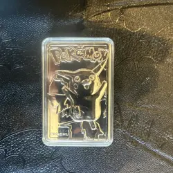 23K Gold Plated PIKACHU Trading Card 1999 Burger King Pokemon Ball Complete - Image 2