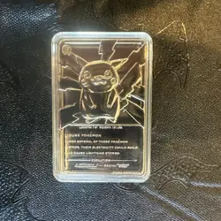 23K Gold Plated PIKACHU Trading Card 1999 Burger King Pokemon Ball Complete - Image 3