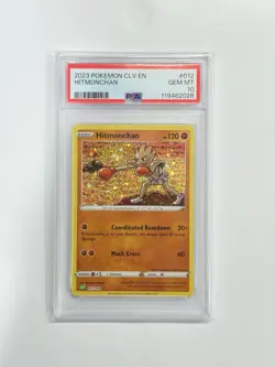 2023 Pokemon CLV EN Hitmonchan #012 Holo Trading Card Game Classic PSA 10 - Image 1