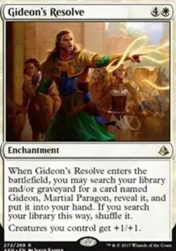 Gideon's Resolve - Planeswalker Deck Exclusive - Amonkhet #272/269 MTG Magic The - Image 1