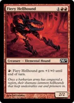 Fiery Hellhound - Magic 2010 (M10) #135/249 MTG Magic The Gathering - Image 1