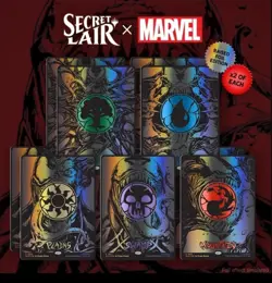 MTG Secret Lair x Marvel's Spider-Man: Mana Symbiote Raised Foil Edition In Hand - Image 1