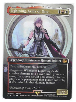 Lightning, Army of One 320 -Borderless- Final Fantasy Magic The Gathering MTG NM - Image 1