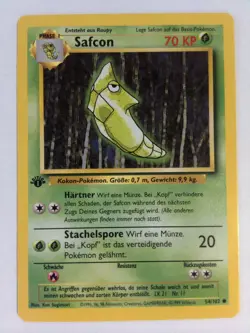 Pokemon Safcon/Metapod Base Set 1st Edition German - Image 1