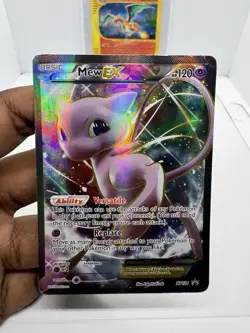 Mew EX XY126 Black Star Promo Ultra Rare Textured Full Art Pokemon TCG DAMAGED - Image 1