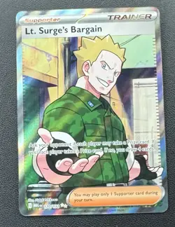 Lt. Surge's Bargain 170/132 Ultra Rare Pokemon Mega Evolution NM TCG - Image 1