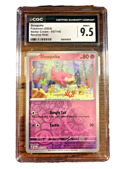 Slowpoke Reverse Holo Common #057 - CGC MINT+ 9.5 - 2024 Stellar Crown - Pokemon - Image 1